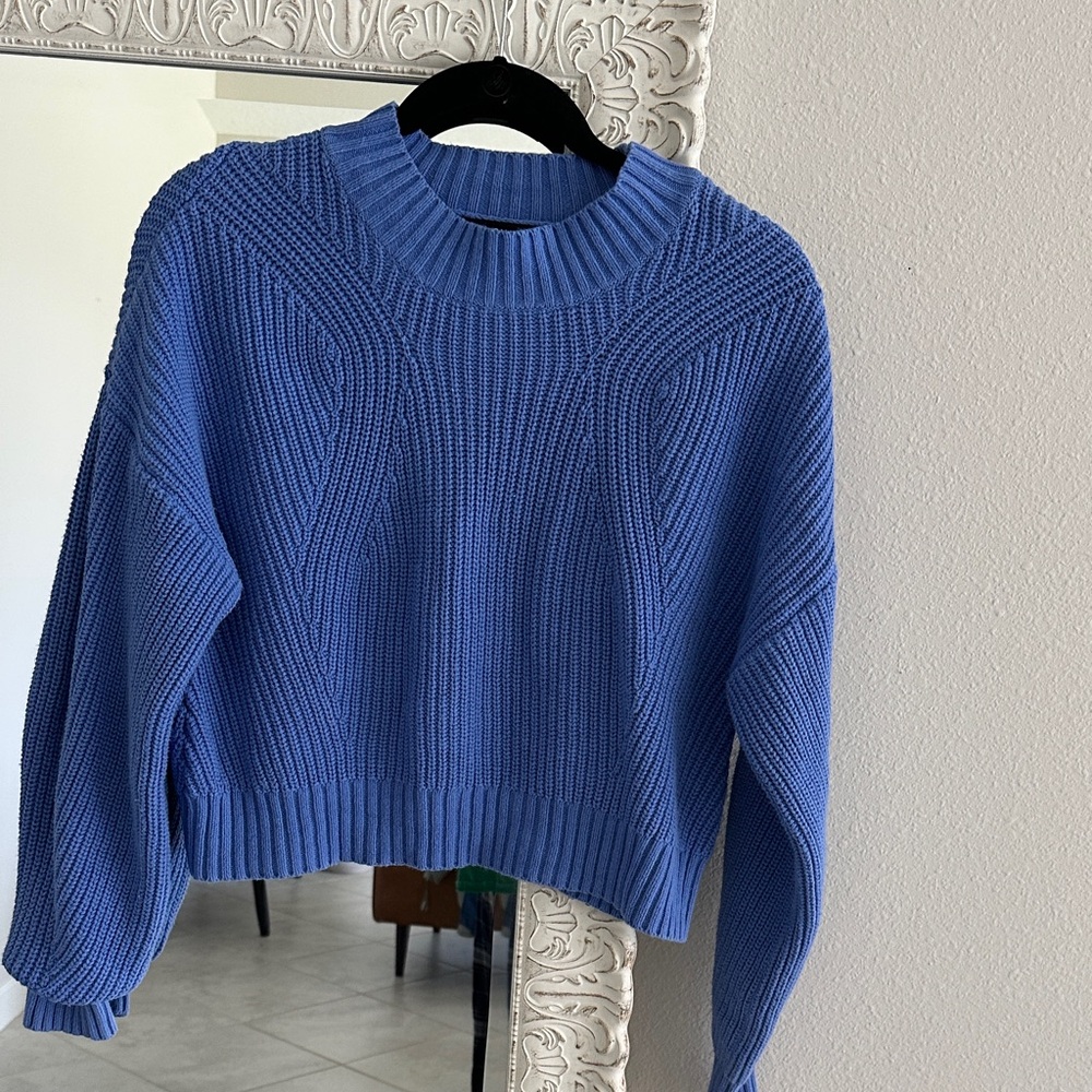 Aqua Cable Knit Sweater